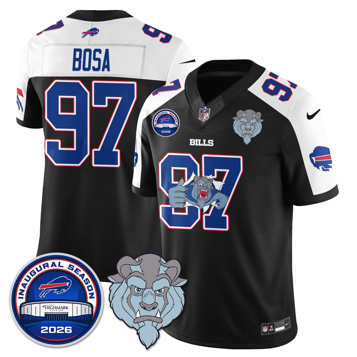 BUF x Hairy Blue Beast Edition Vapor Jersey - Stitched