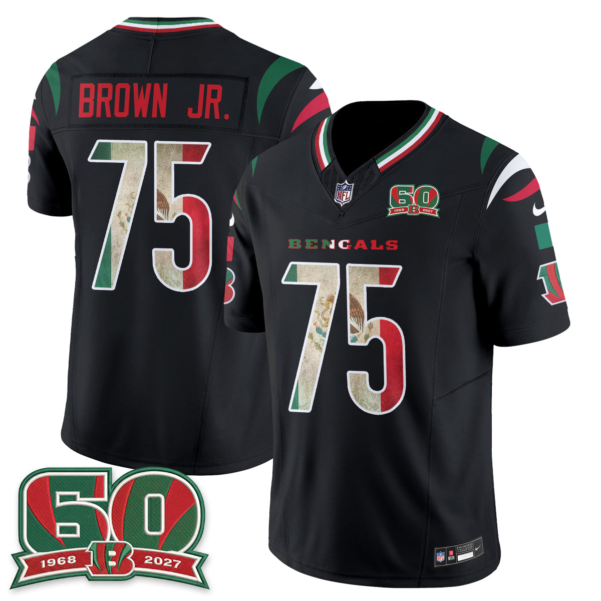 Cincinnati Bengals Mexico Edition Vapor Jersey - Stitched