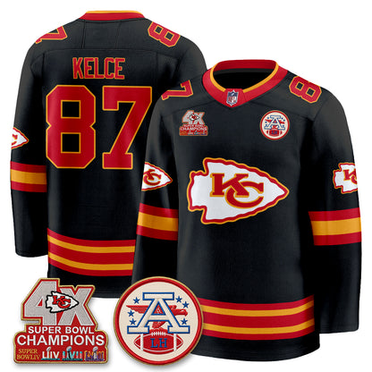 KC 4X Champs Edition Hockey Jersey - Stitched
