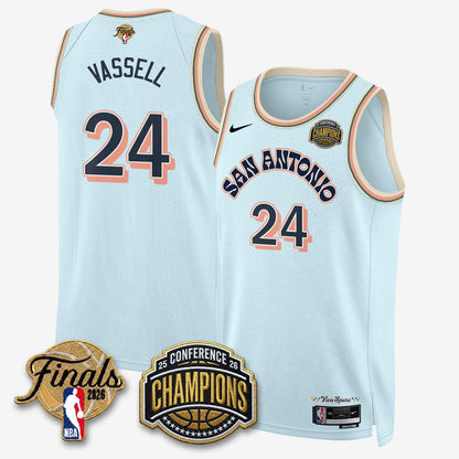 SAS 2026 NBA Western Conference Champions Vapor City Edition Jersey - Stitched