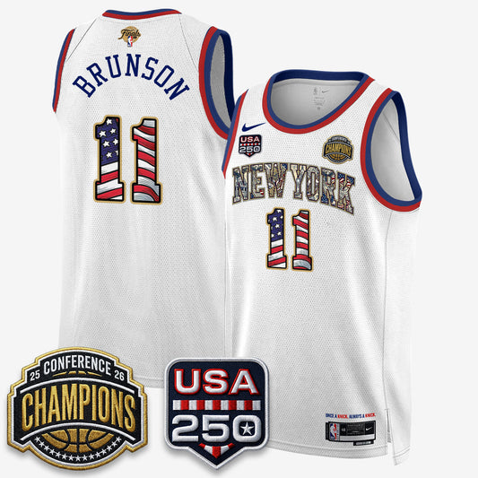 NYK 2026 NBA Eastern Conference Champions x Fourth of July Vapor Jersey - Stitched