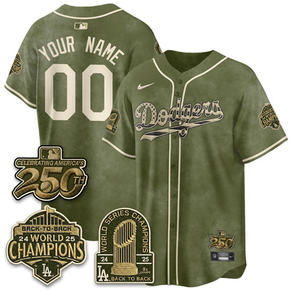 LAD New Era Olive 2026 Armed Forces Day Custom Jersey -Stitched V2