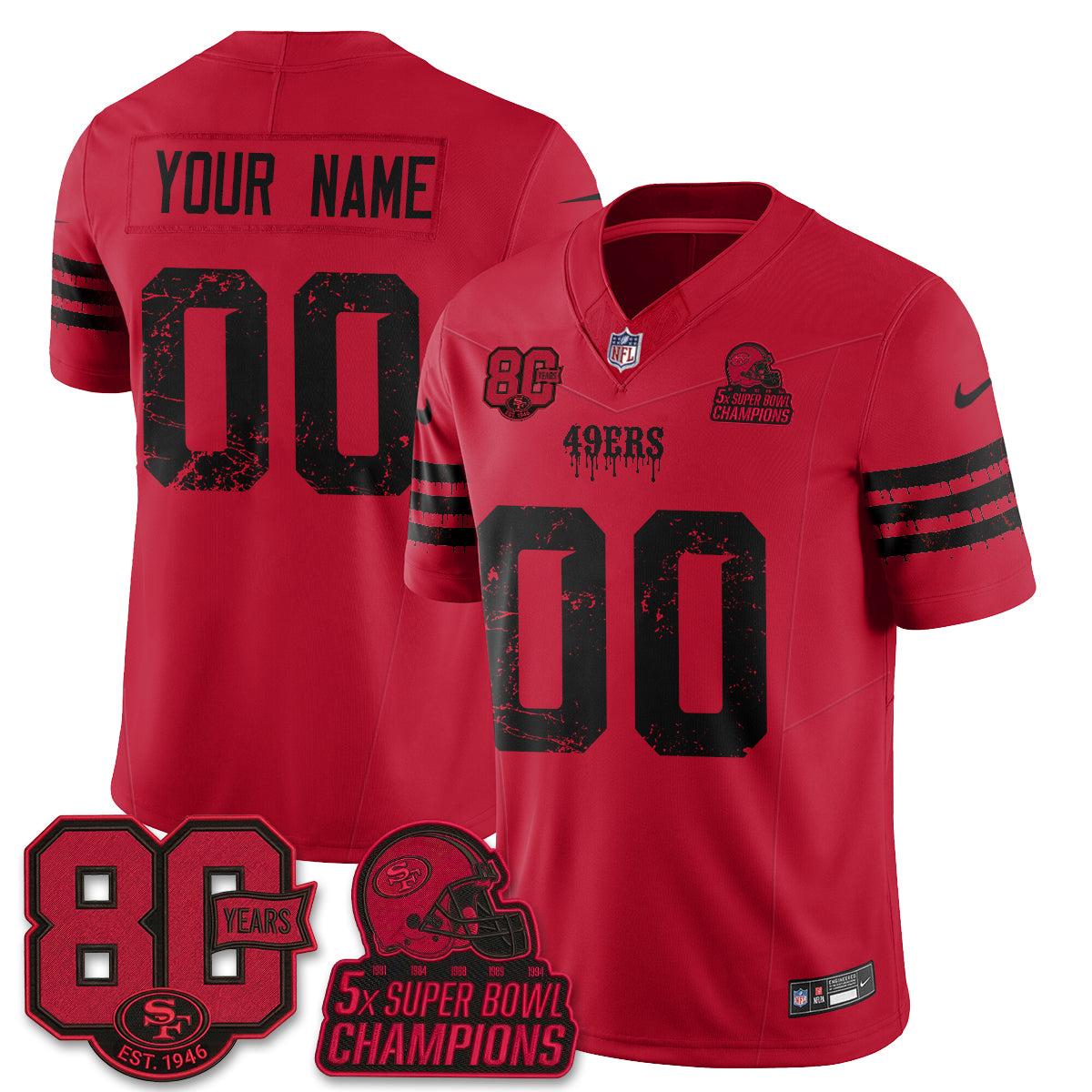 SF Slasher Edition Vapor Custom Jersey - Stitched