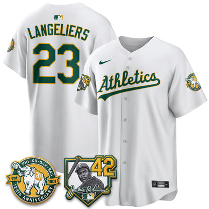 OAK 2026 Jackie Robinson Day - Celebrating 125 Years Limited Vapor Jersey - Stitched