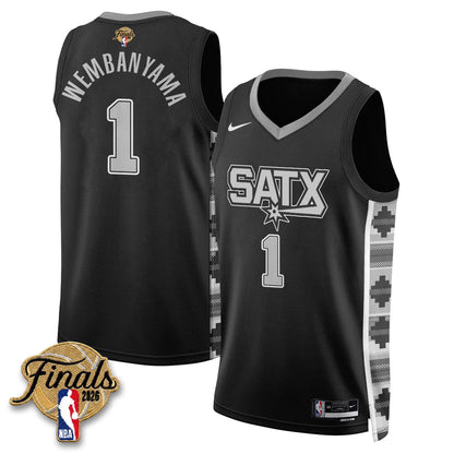 SAS 2026 NBA Western Conference Champions Vapor Jersey V2- Stitched