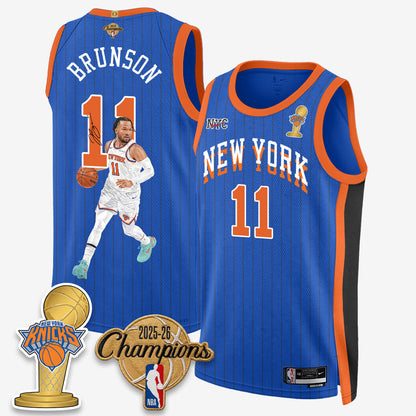 NYK 2026 Basketball Jalen Brunson Champions Vapor Jersey - Stitched