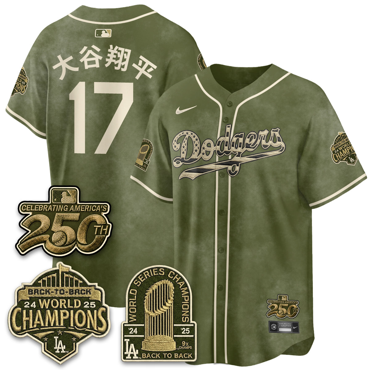 LAD New Era Olive 2026 Armed Forces Day Jersey -Stitched V2