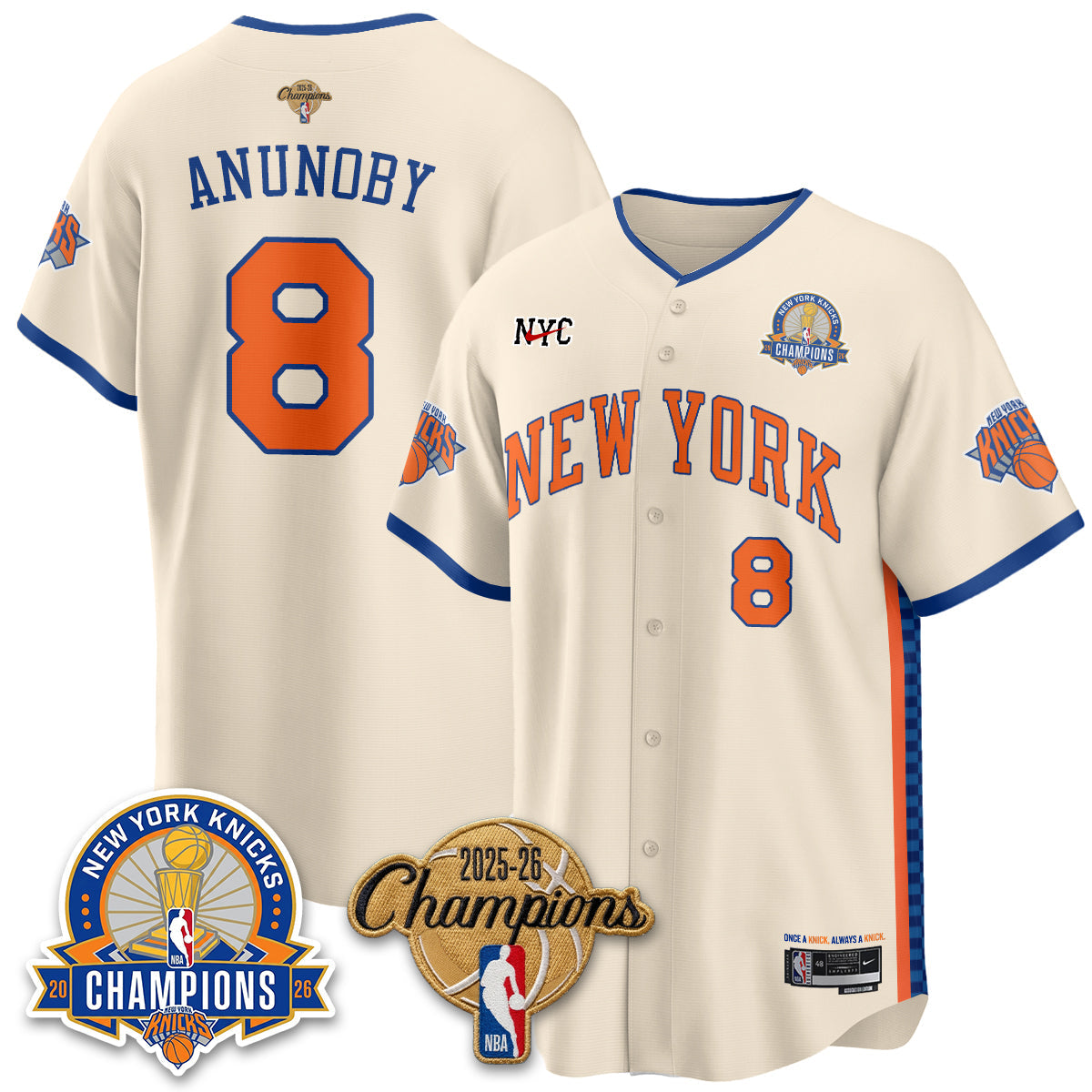 NYK 2026 NBA Champions Special Edition Vapor Jersey V2- Stitched