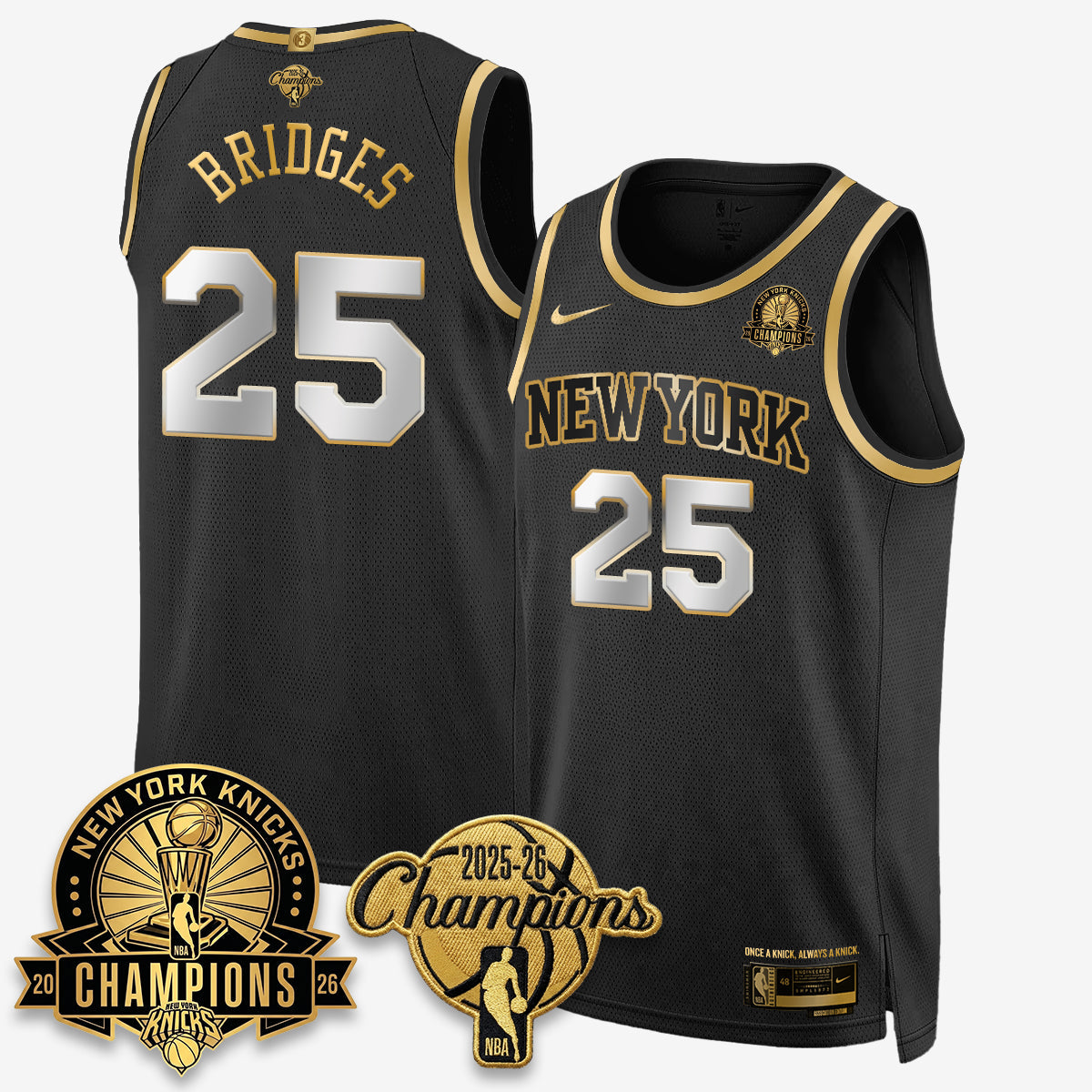 NYK 2026 Basketball Champions Special Edition Vapor Jersey V2- Stitched