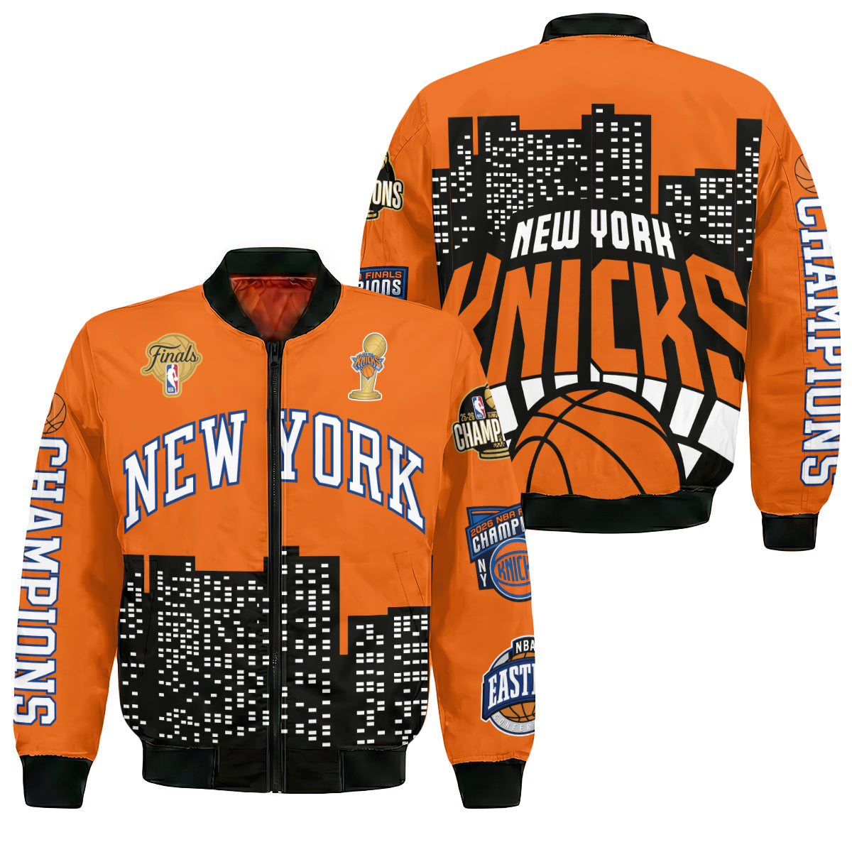 NYK 2026 NBA Finals Champions Limited Edition Bomber Jacket V2 - Printed