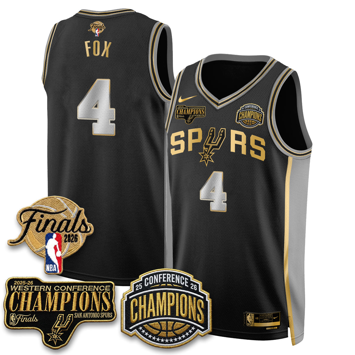 SAS 2026 NBA Western Conference Champions Vapor Special Edition Jersey - Stitched
