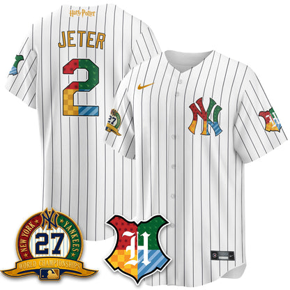 NYY x "The Lightning Bolt Wizard" Edition Vapor Jersey- Stitched