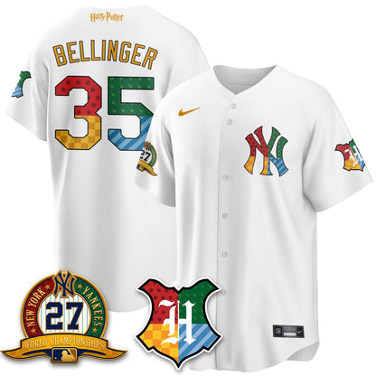 NYY x "The Lightning Bolt Wizard" Edition Vapor Jersey- Stitched