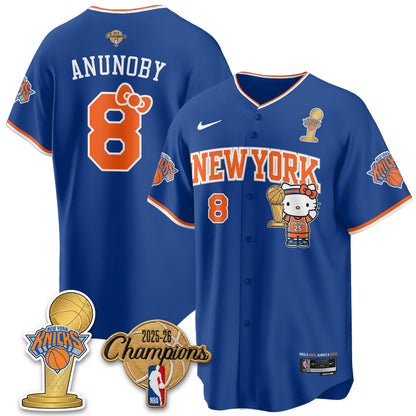 NYK 2026 NBA Champions x Meow Kitty Vapor Jersey - Stitched