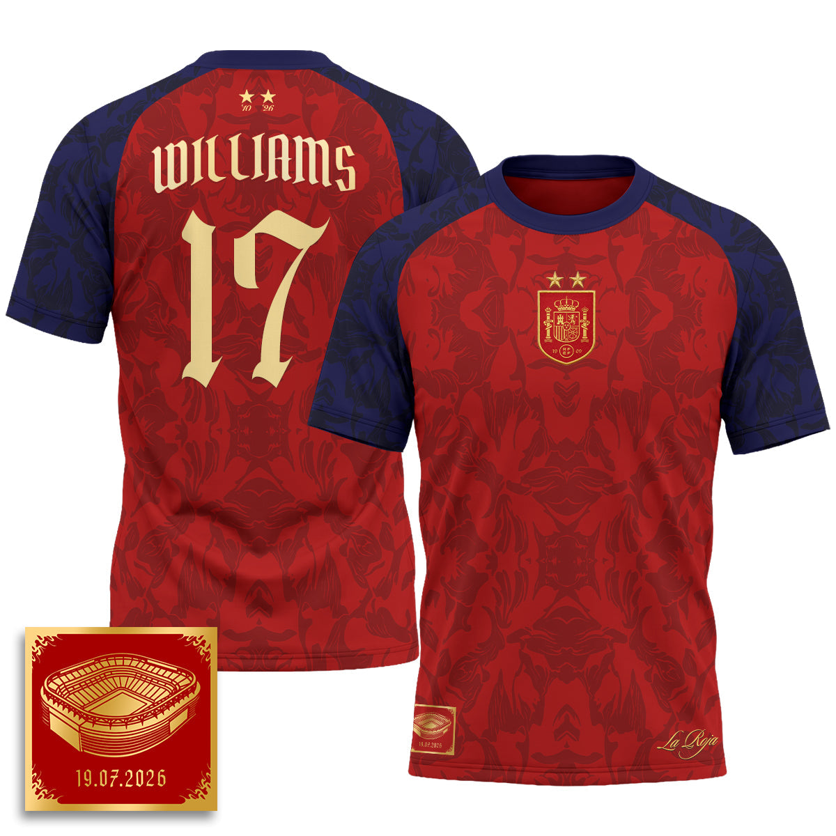 Spain 2026 Soccer Champions Vapor Jersey - Printed