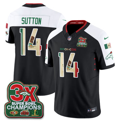 Denver Broncos Mexico Edition Vapor Jersey - Stitched
