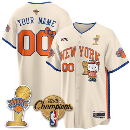 NYK 2026 NBA Champions x Meow Kitty Vapor Custom Jersey - Stitched