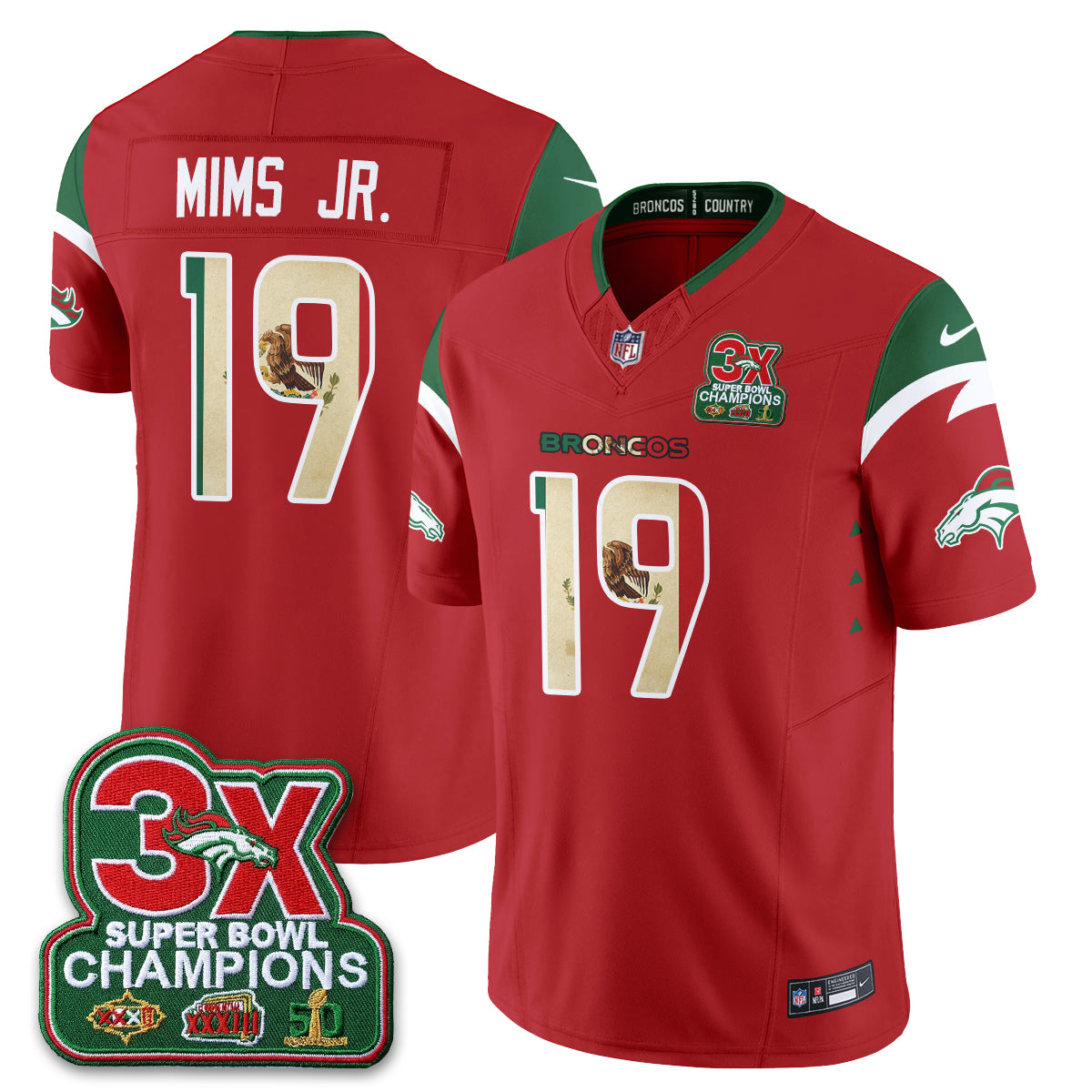 Denver Broncos Mexico Edition Vapor Jersey - Stitched