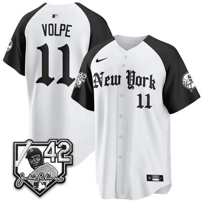 NYY 2026 Jackie Robinson Day Gothic Vapor Limited Jersey - Stitched