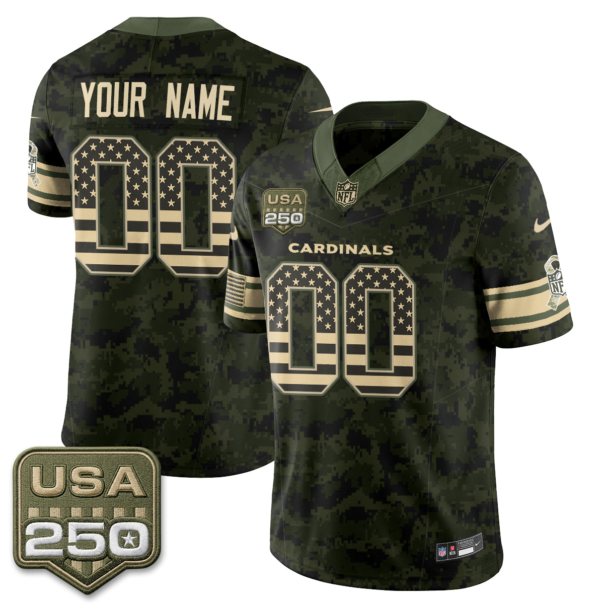 ARI 2026 Salute to Service Vapor Custom Jersey - Stitched