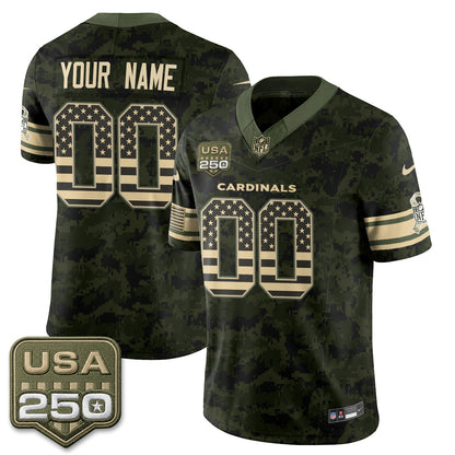 ARI 2026 Salute to Service Vapor Custom Jersey - Stitched