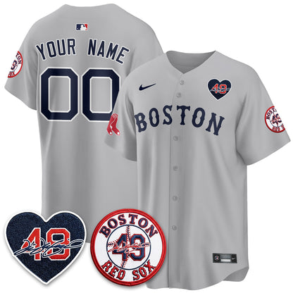 BOS Tim Wakefield Memorial Patch Vaper Premier Limited Custom Jersey - Stitched