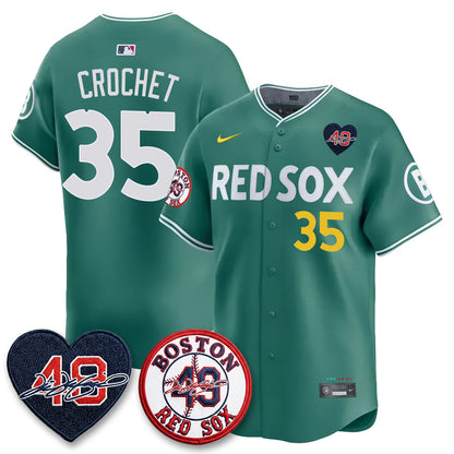 BOS Tim Wakefield Memorial Patch Vaper Premier Limited Jersey - Stitched