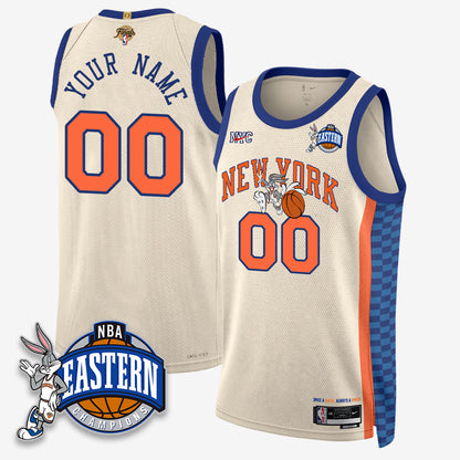 NYK 2026 NBA Finals x Bunny Vapor Custom Jersey - Stitched
