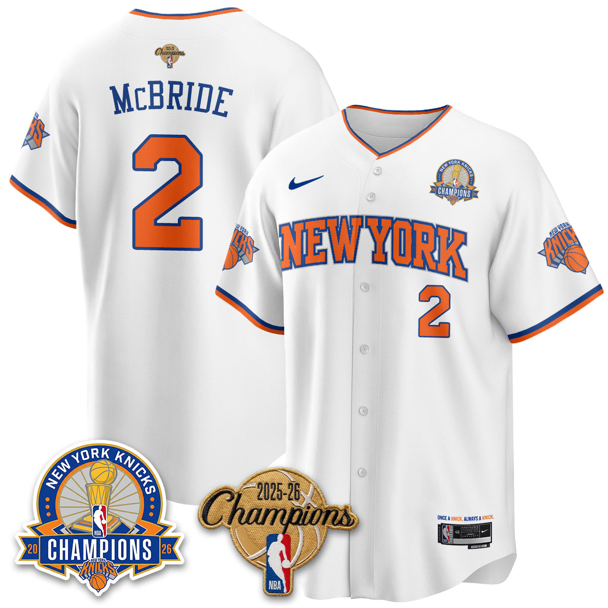 NYK 2026 NBA Champions Special Edition Vapor Jersey V2- Stitched