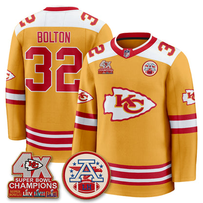 KC 4X Champs Edition Hockey Jersey - Stitched
