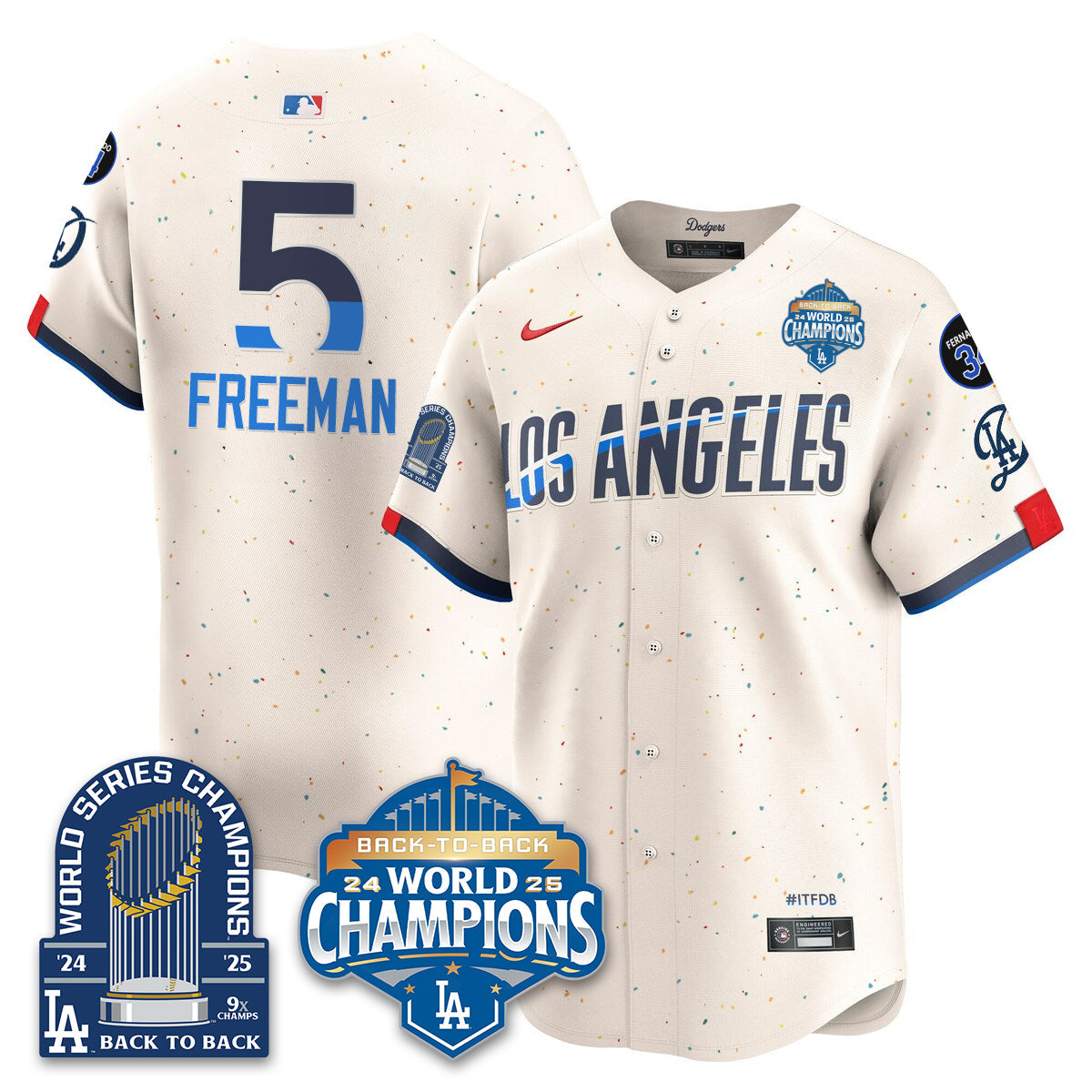 LAD Alternate Vapor Limited Jersey - 9x Champs - Stitched