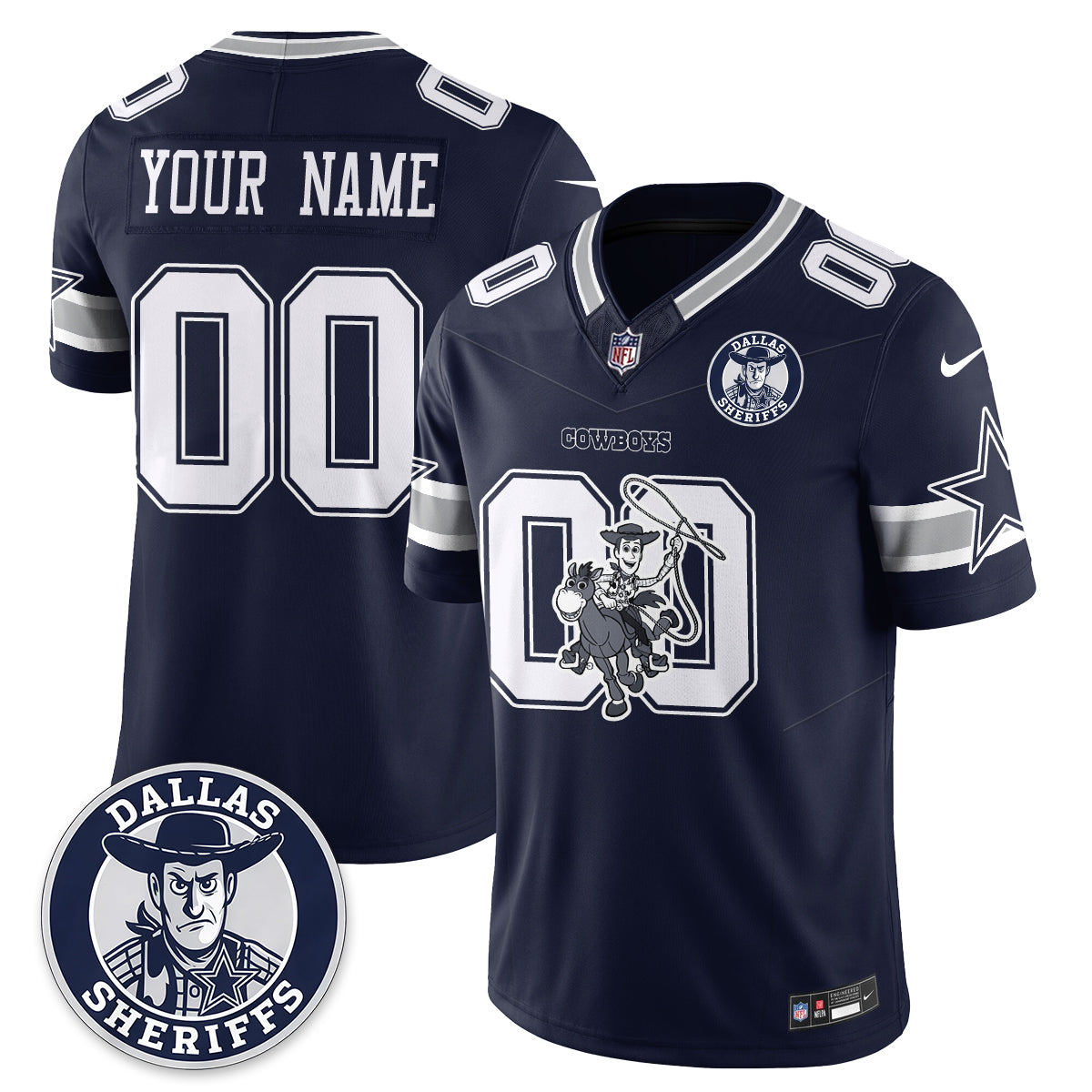 DAL x Toy Cowboy Edition Vapor Custom Jersey - Stitched