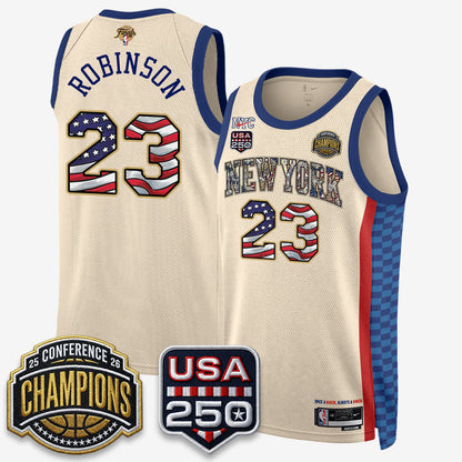 NYK 2026 NBA Eastern Conference Champions x Fourth of July Vapor Jersey - Stitched