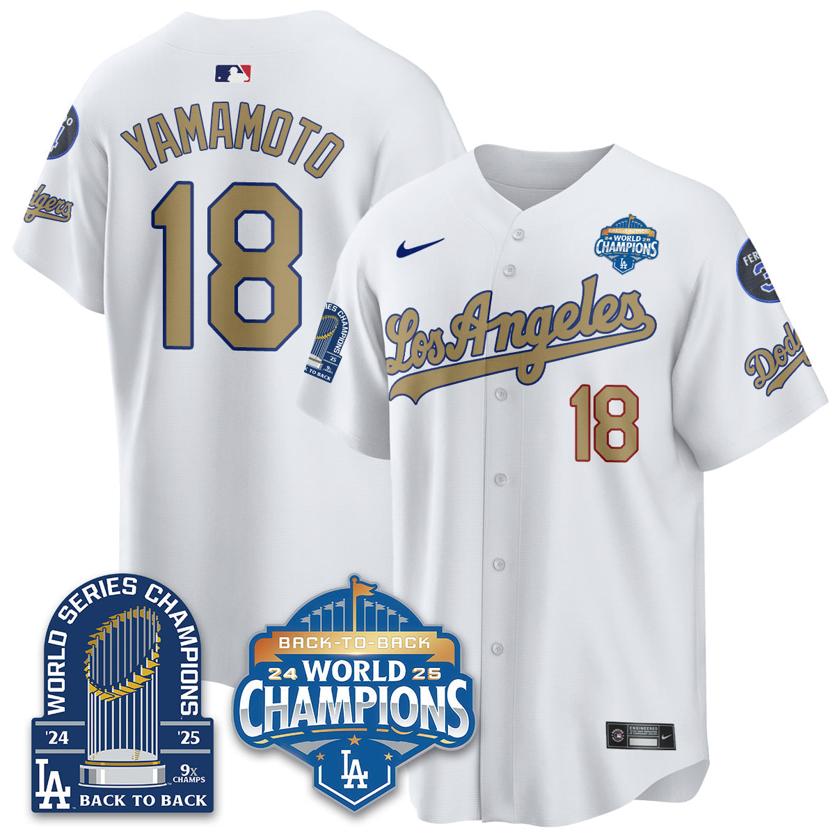 LAD Alternate Vapor Limited Jersey - 9x Champs - Stitched
