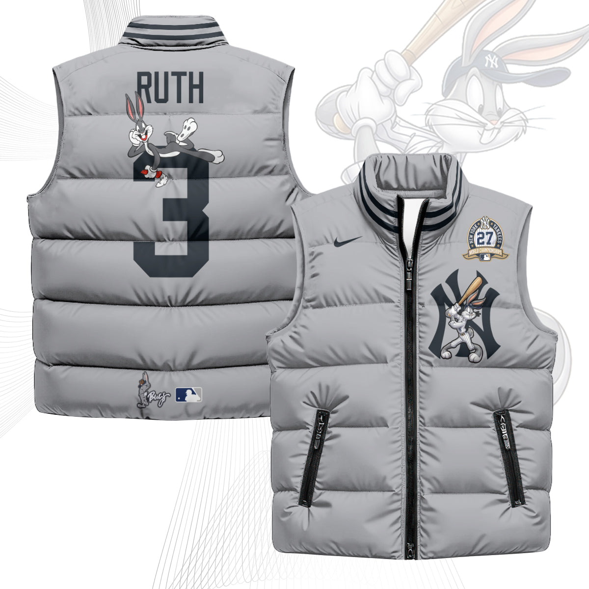 NYY Edition Unisex Puffer Vest - Printed