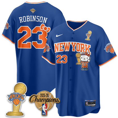 NYK 2026 NBA Champions x Meow Kitty Vapor Jersey - Stitched