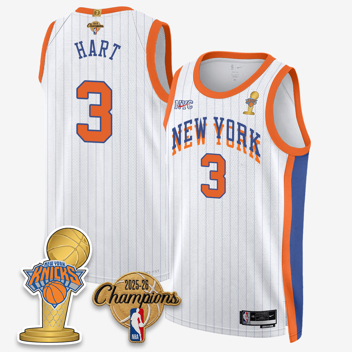 NYK 2026 Basketball Champions Vapor Jersey - Stitched
