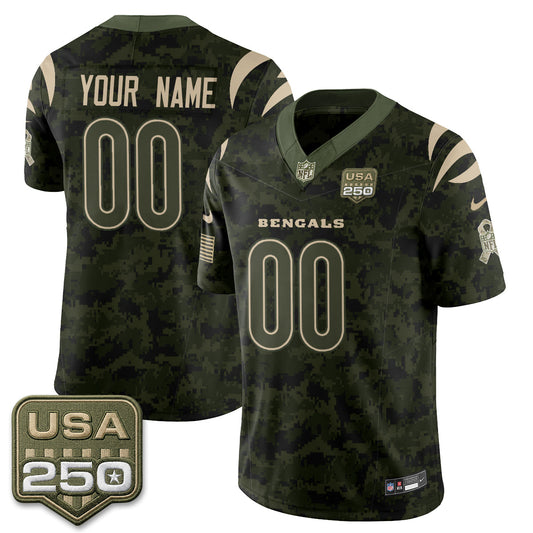 CIN 2026 Salute to Service Vapor Custom Jersey - Stitched