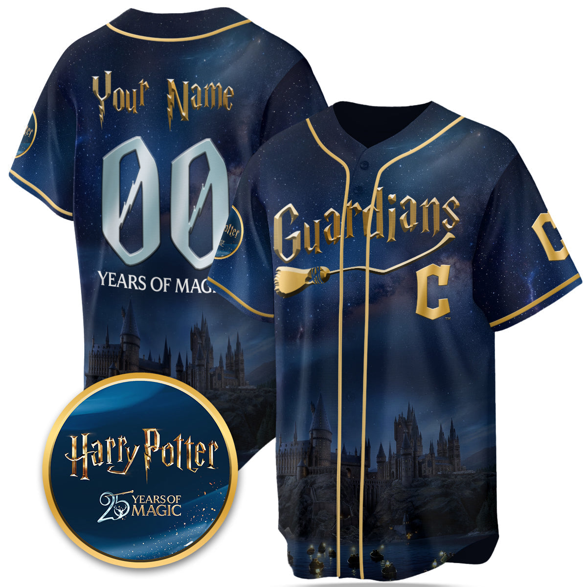 Baseball Team x HP 25 Years of Magic Limited Edition Custom Jersey - Printed
