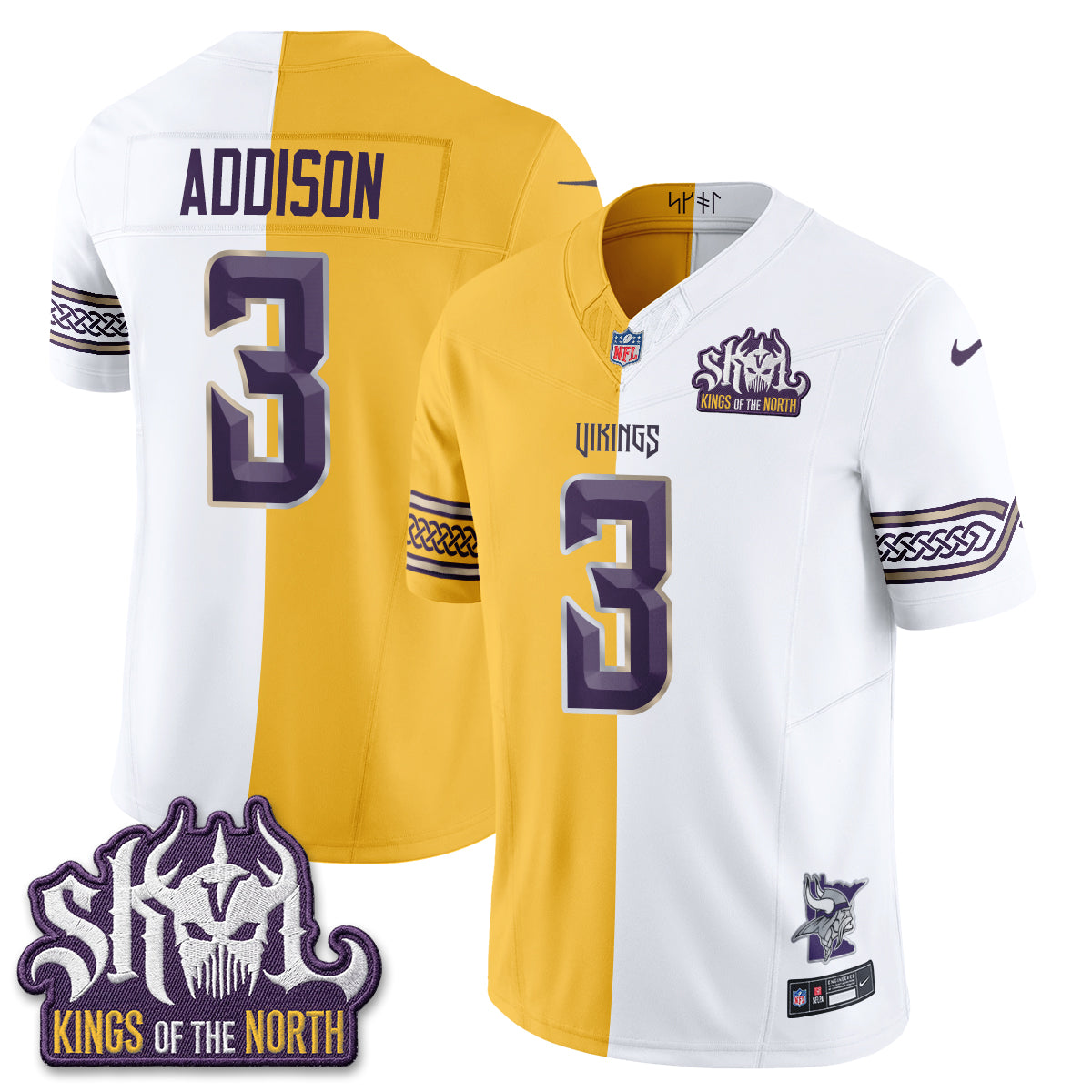 MIN 2026 Rivalries Split V2 Vapor Jersey - Stitched