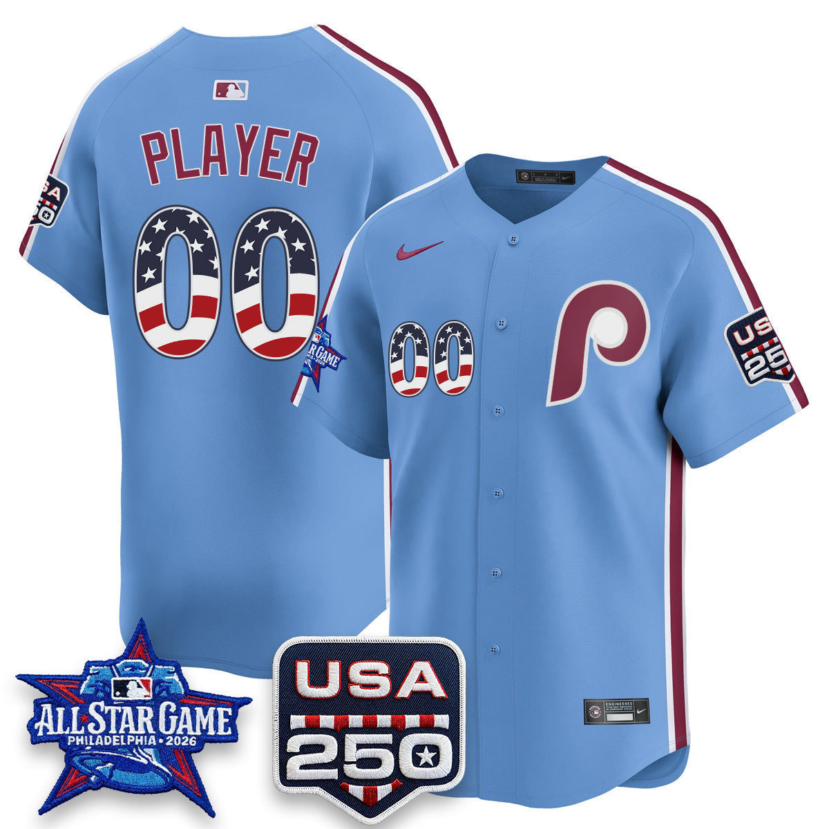 PHI 2026 All Star Edition Vapor Custom Jersey - Stitched