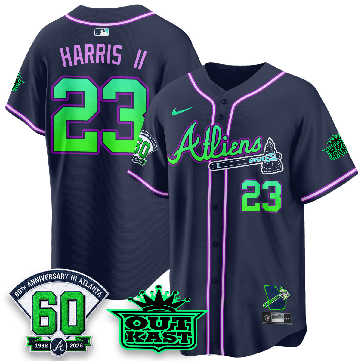 ATL x Atliens Cool Base Galaxy Version Jersey - Stitched-NQD