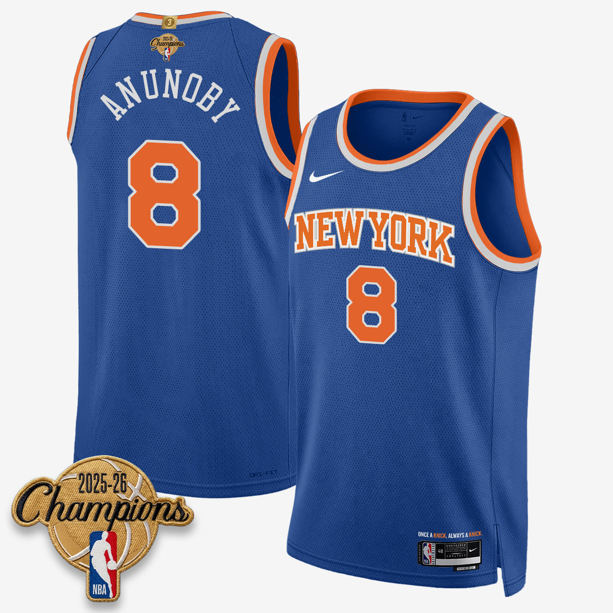 NYK 2026 Basketball Champions Vapor Jersey V2- Stitched