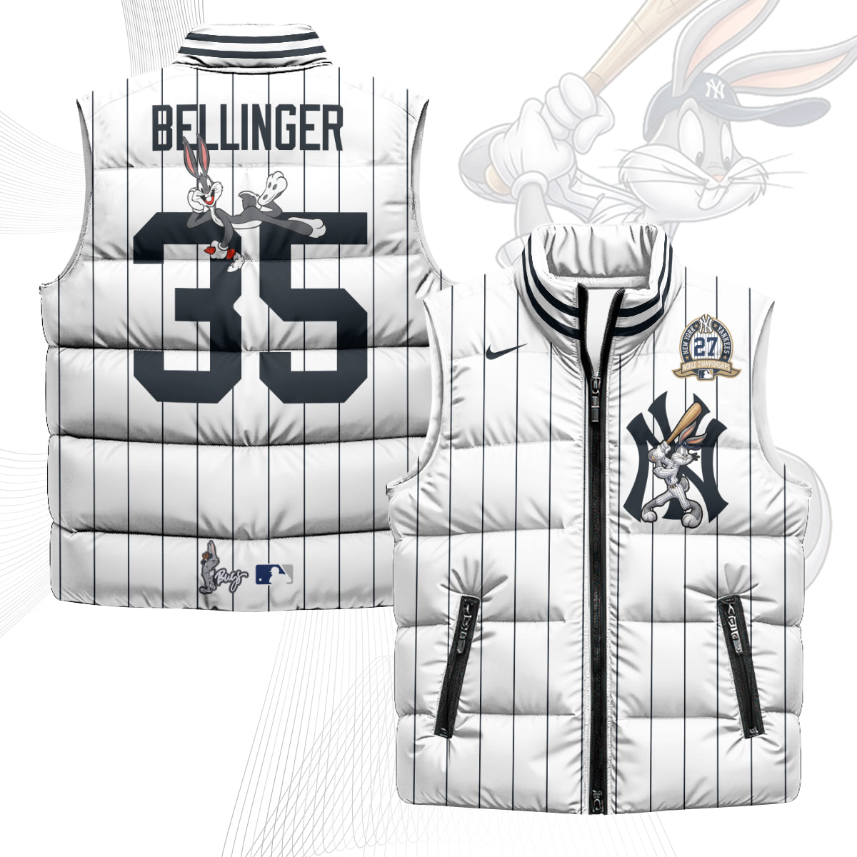 NYY Edition Unisex Puffer Vest - Printed