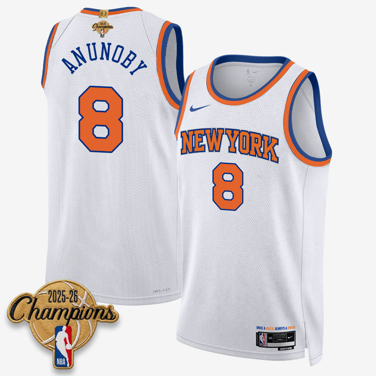 NYK 2026 Basketball Champions Vapor Jersey V2- Stitched