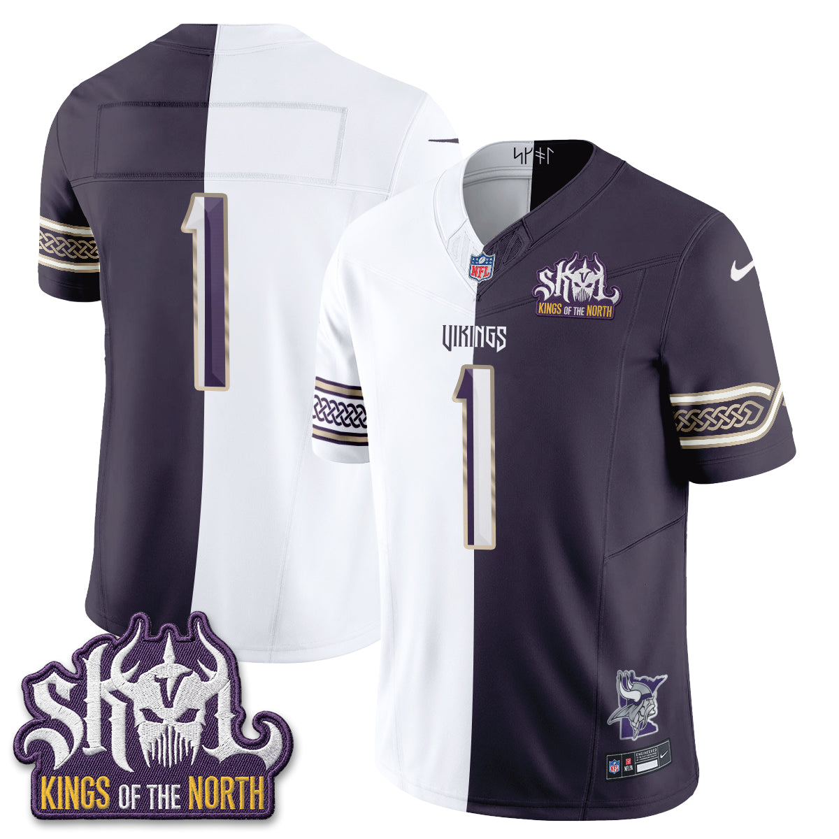 MIN 2026 Rivalries Split V2 Vapor Jersey - Stitched