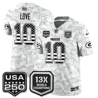 GB 2026 Salute To Service Edition Vapor Jersey - Stitched