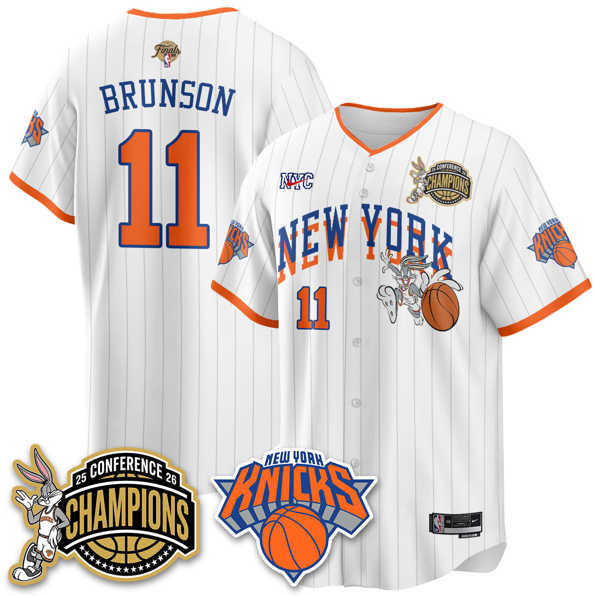 NYK 2026 NBA Finals x Bunny Vapor Jersey V2- Stitched