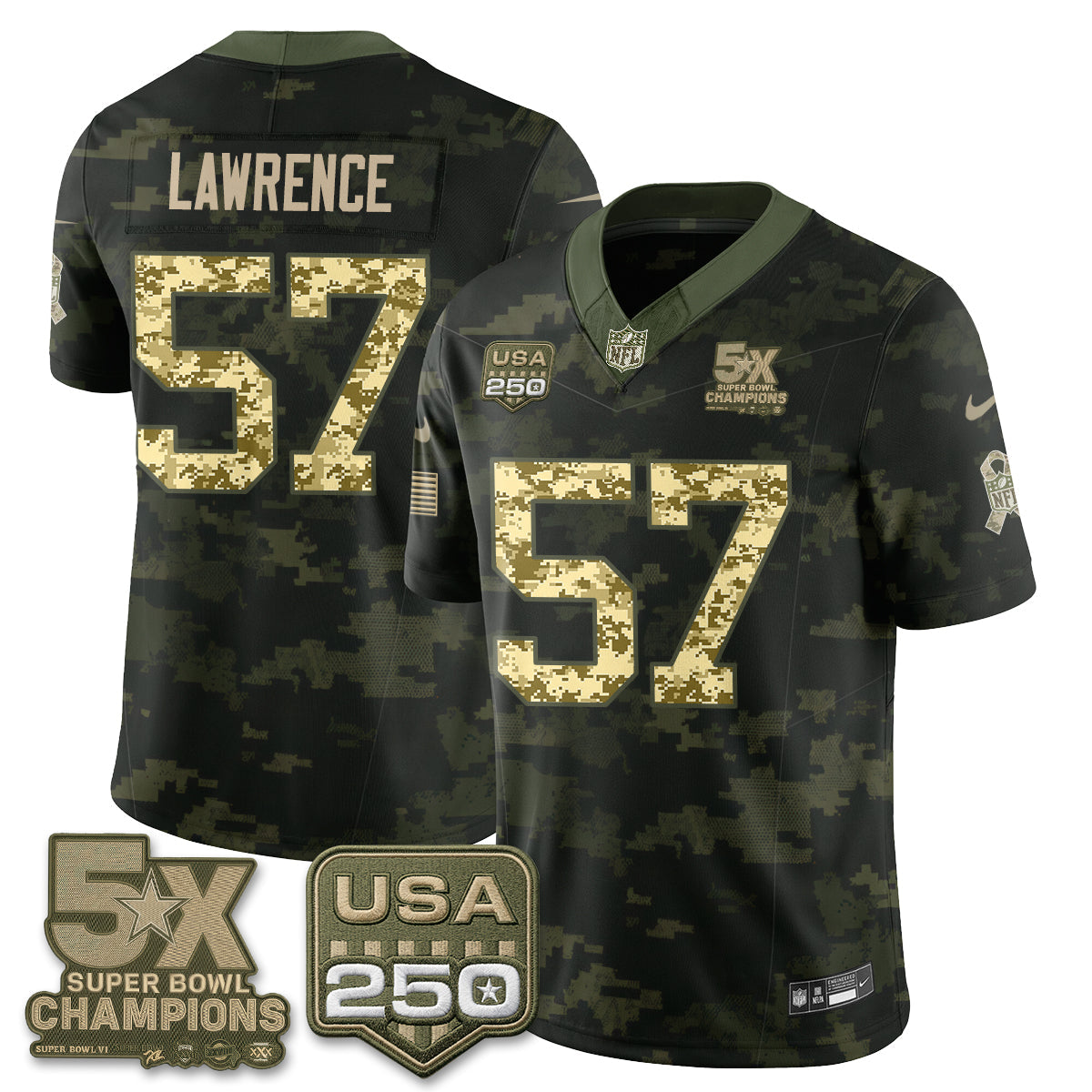 DAL 2026 Salute to Service Edition Vapor Jersey V2- Stitched