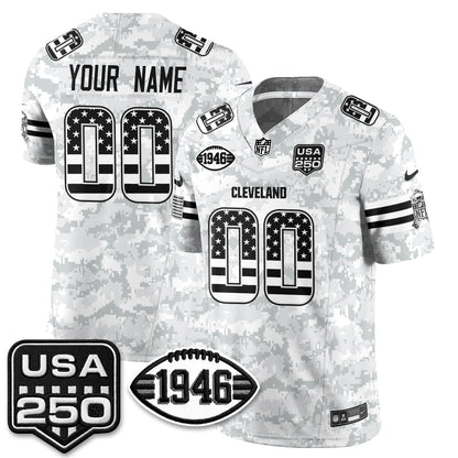 CLE 2026 Salute to Service Vapor Custom Jersey - Stitched